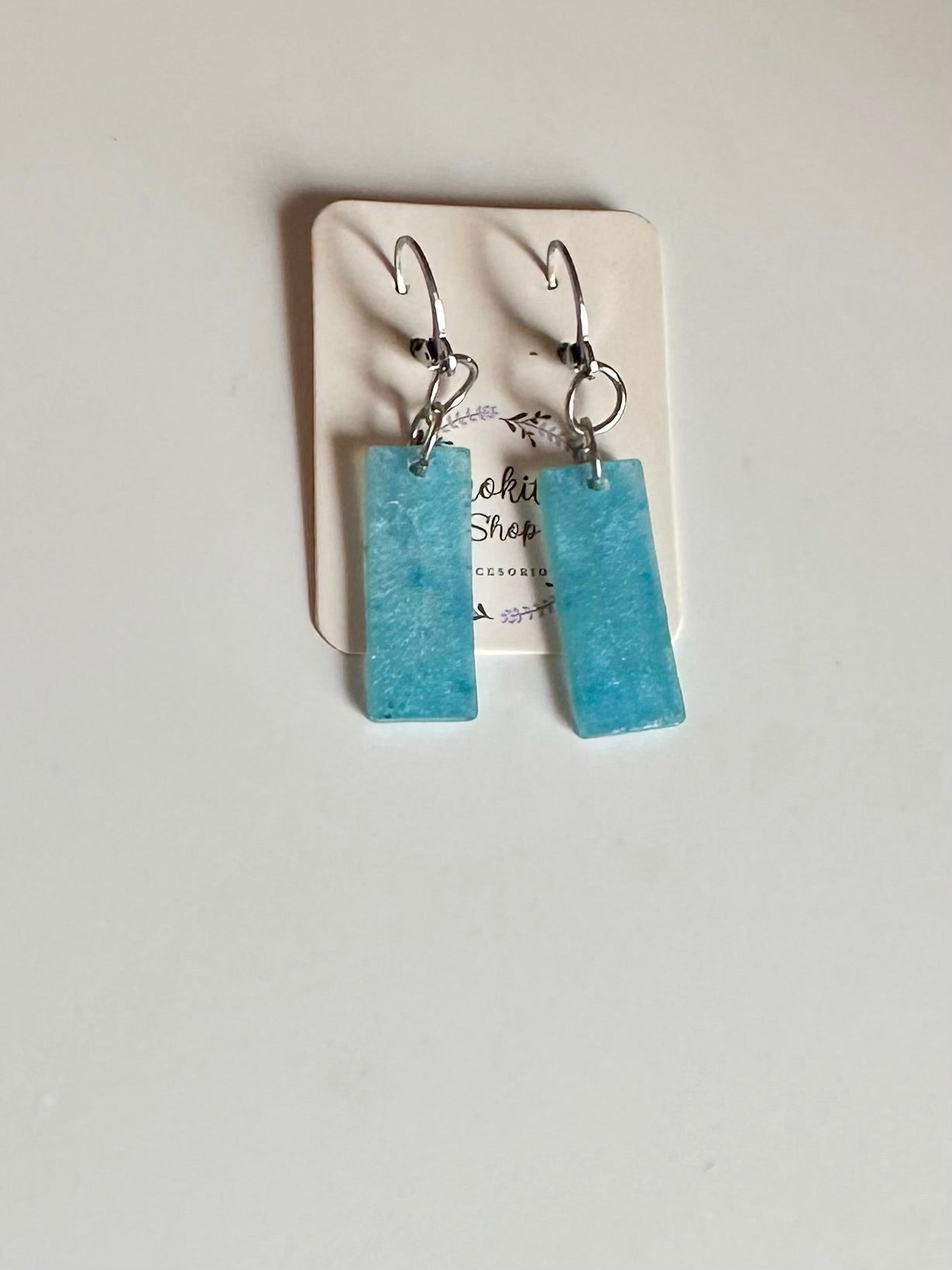 Pendientes de resina azules