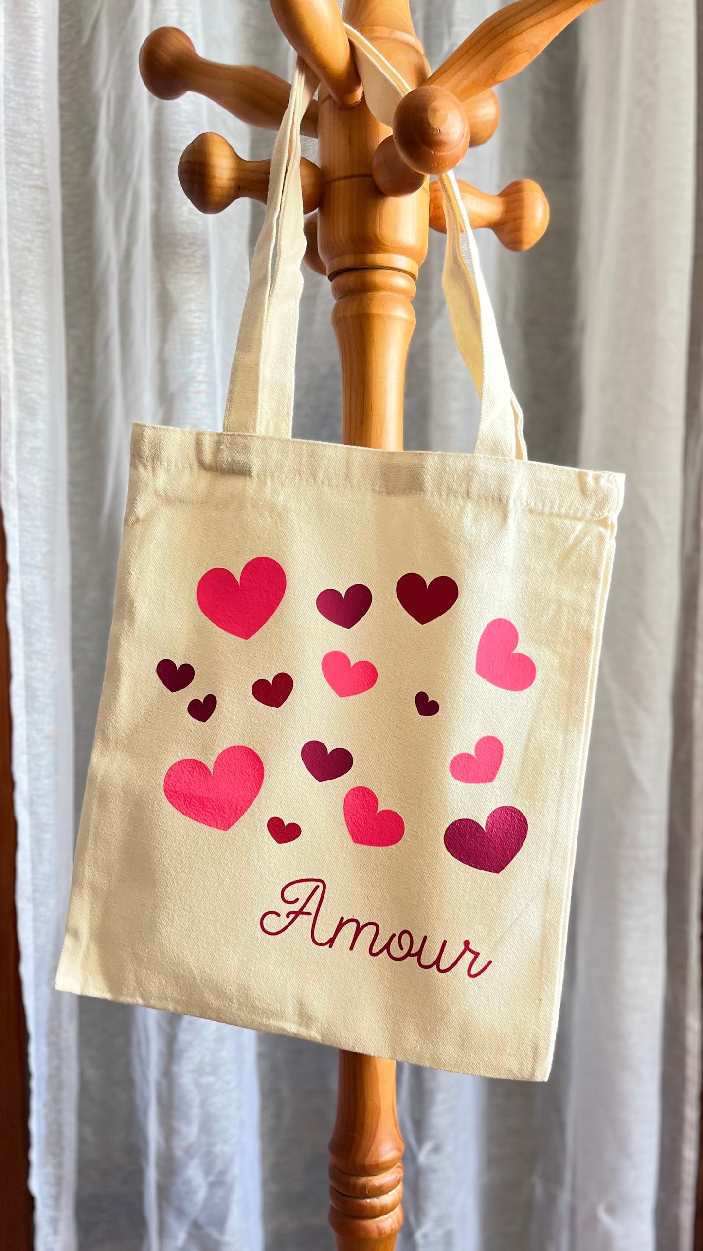 Bolso de tela con diseño “AMOUR”