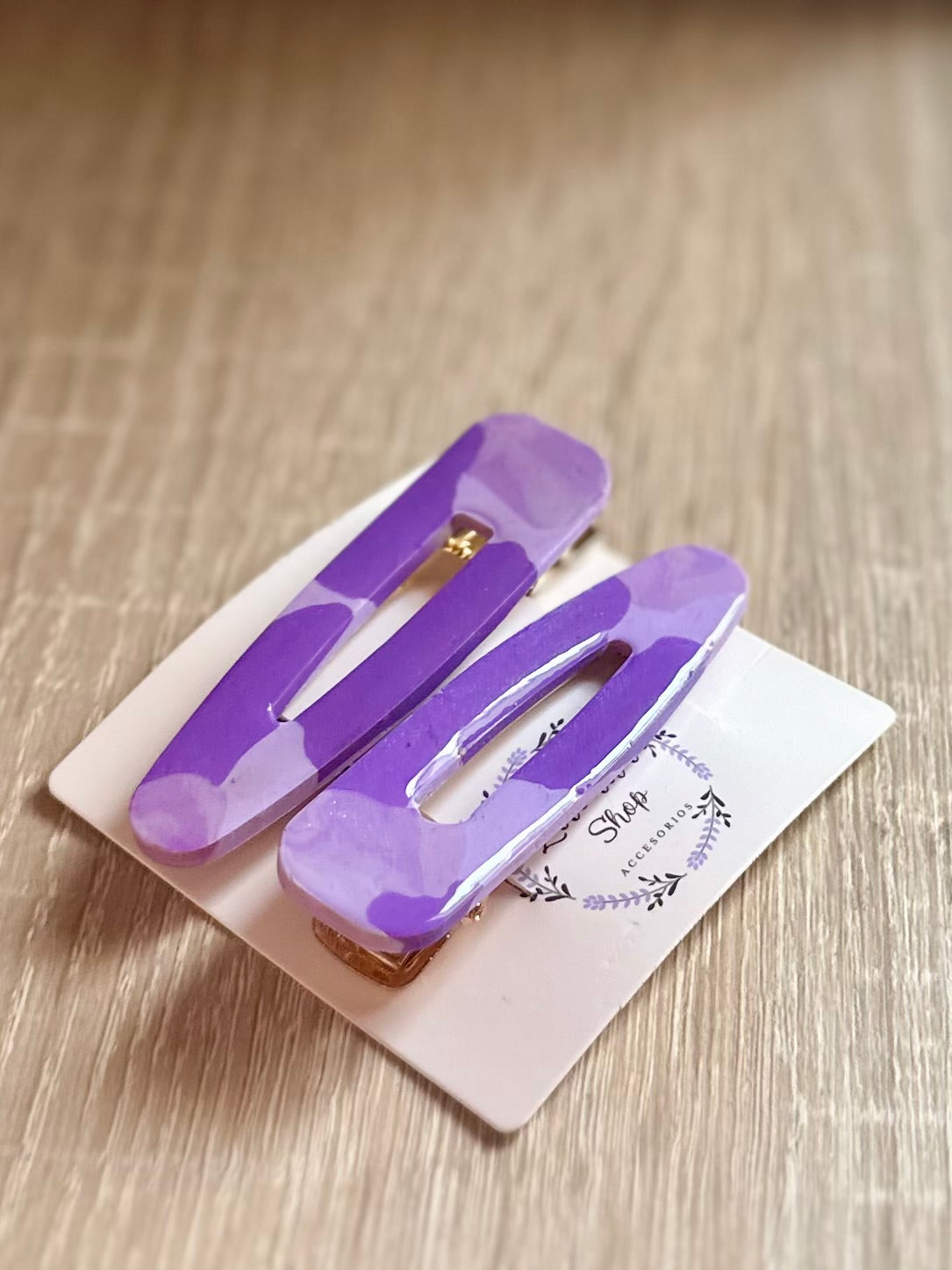 Clips accesorio del pelo de arcilla polimerica.
