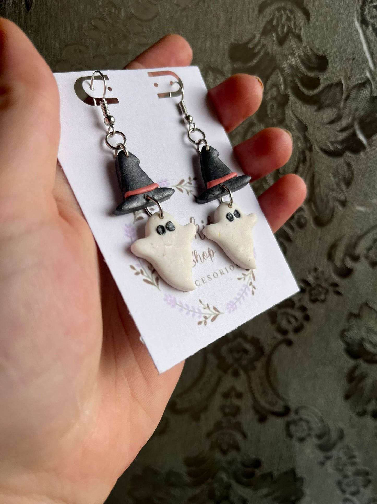Lindos pendientes de fantasmas inspiración Halloween