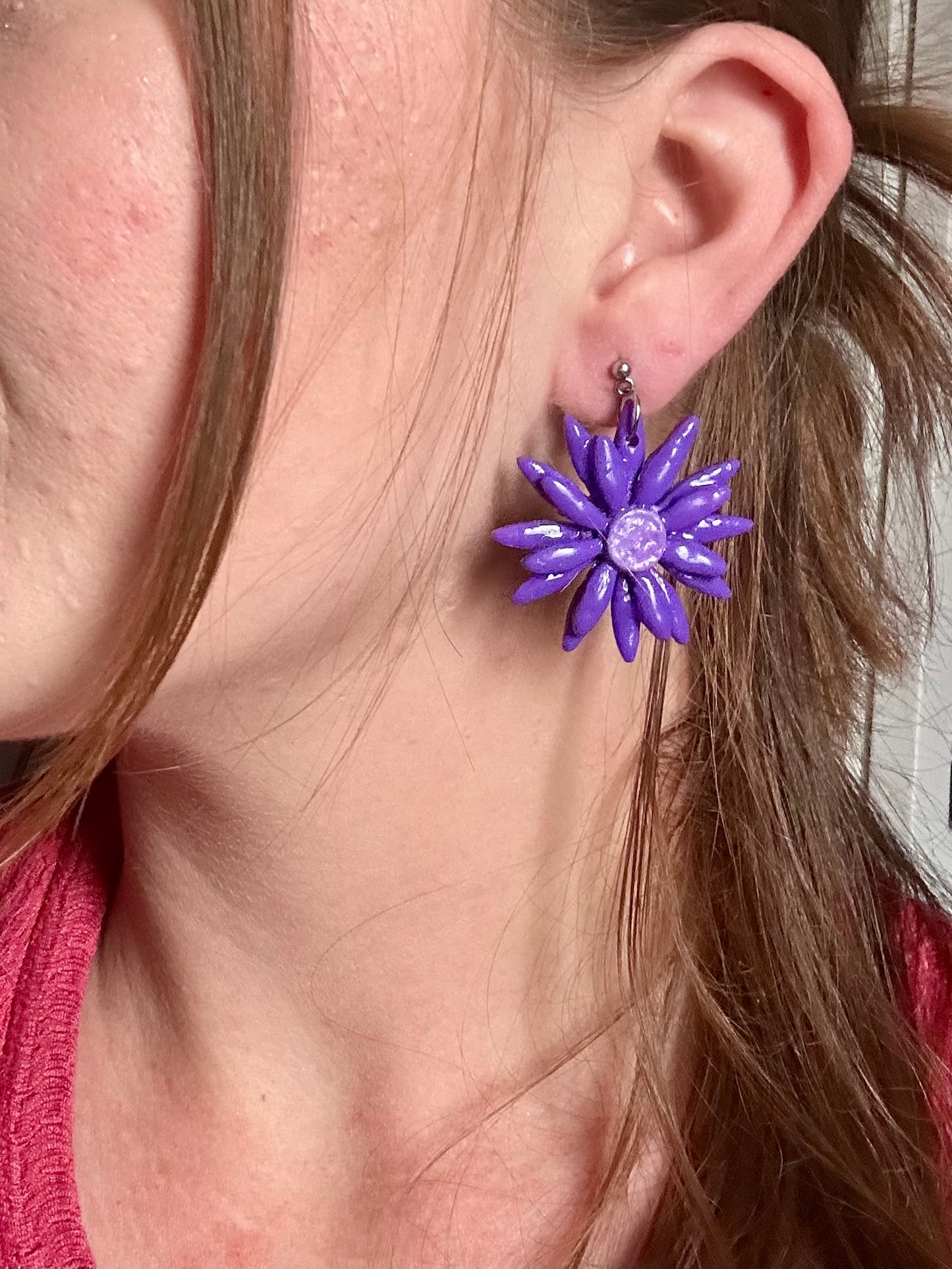 Flor de margarita violeta