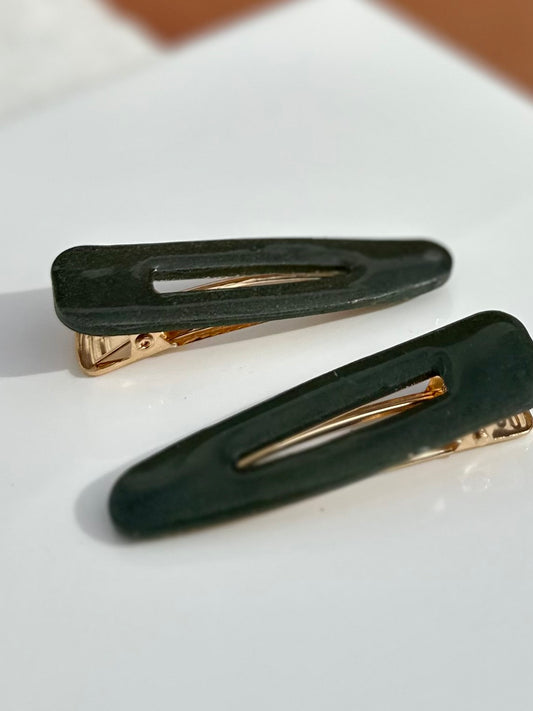 Clips accesorio del pelo de resina.