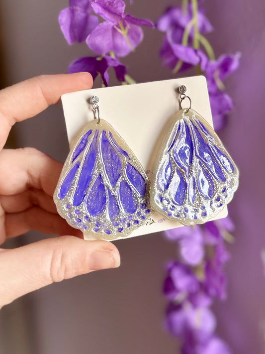 Pendientes de resina alas de mariposa