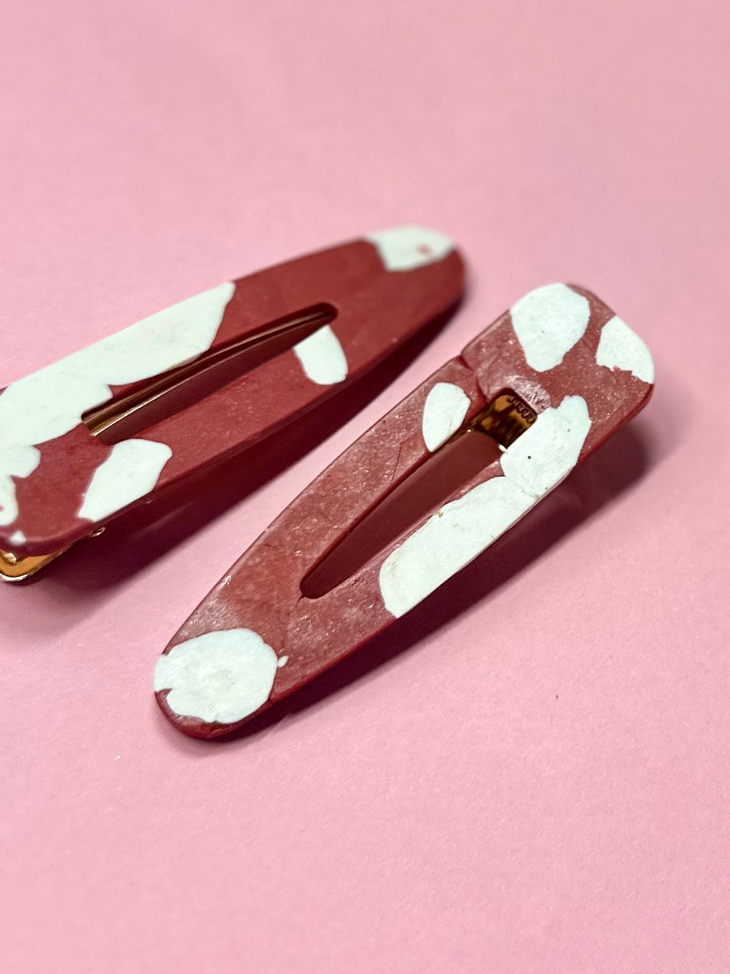 Clips accesorio del pelo de arcilla polimerica.