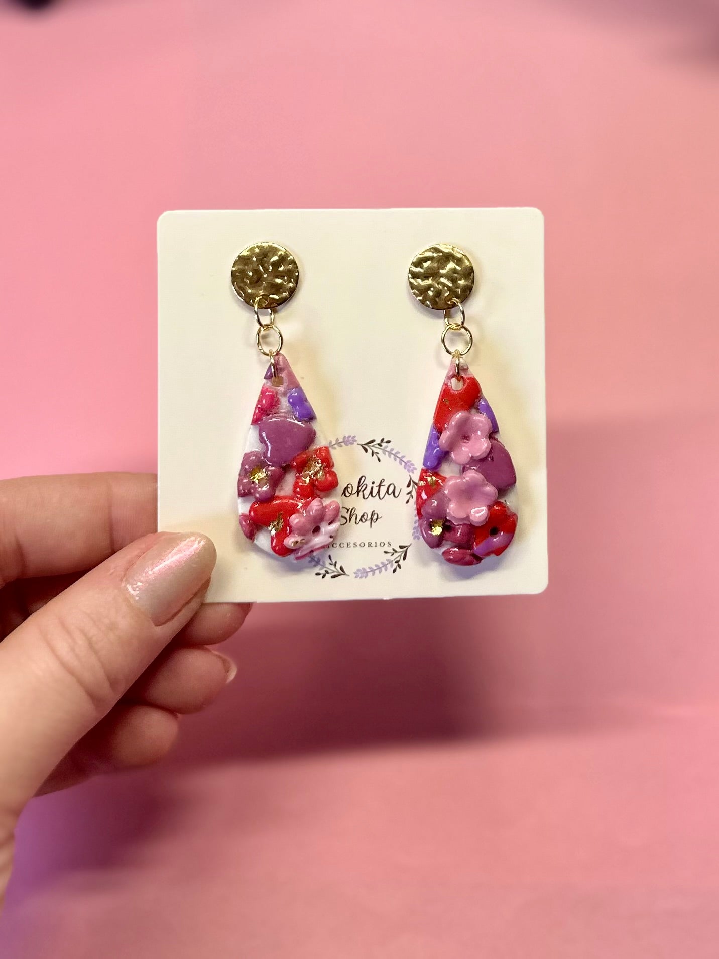 Pendientes en forma de gota San Valentín