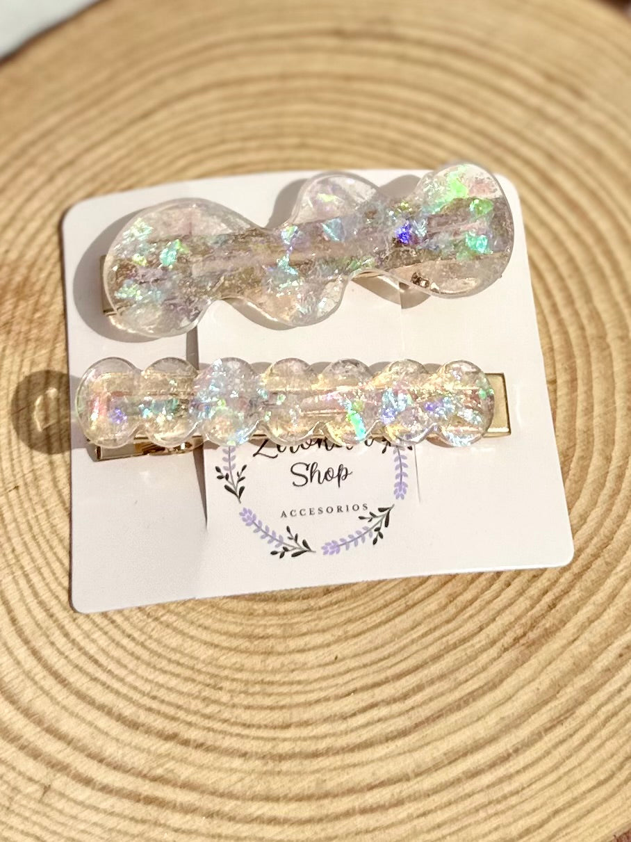 Clips accesorio del pelo de resina