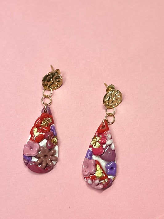 Pendientes en forma de gota San Valentín