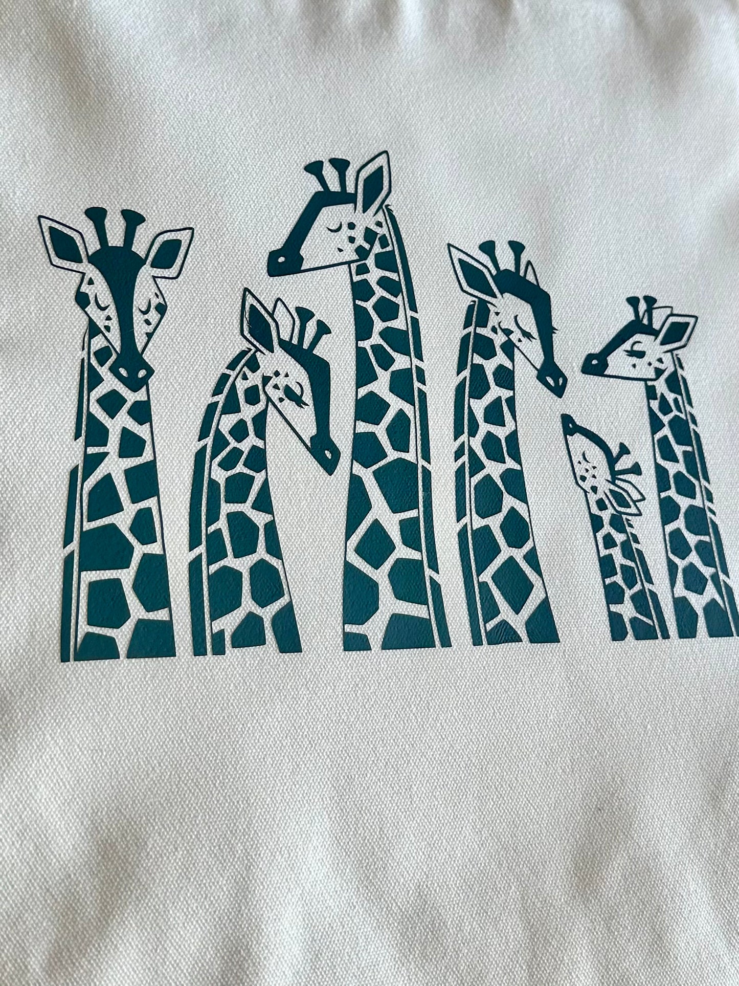 Bolso de tela con diseño jirafas