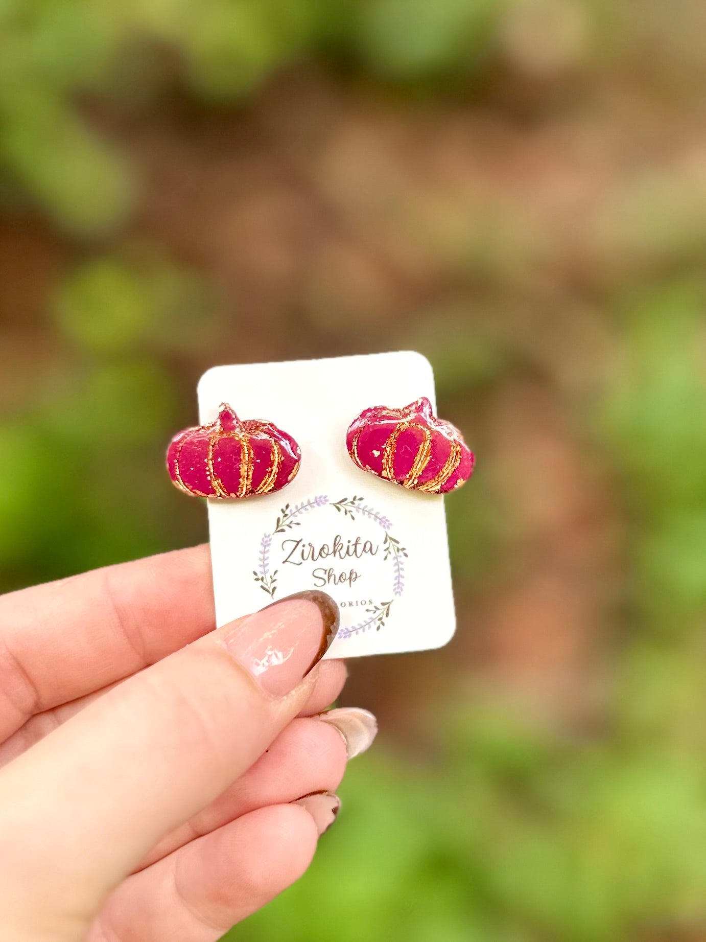 Pendientes de calabaza.