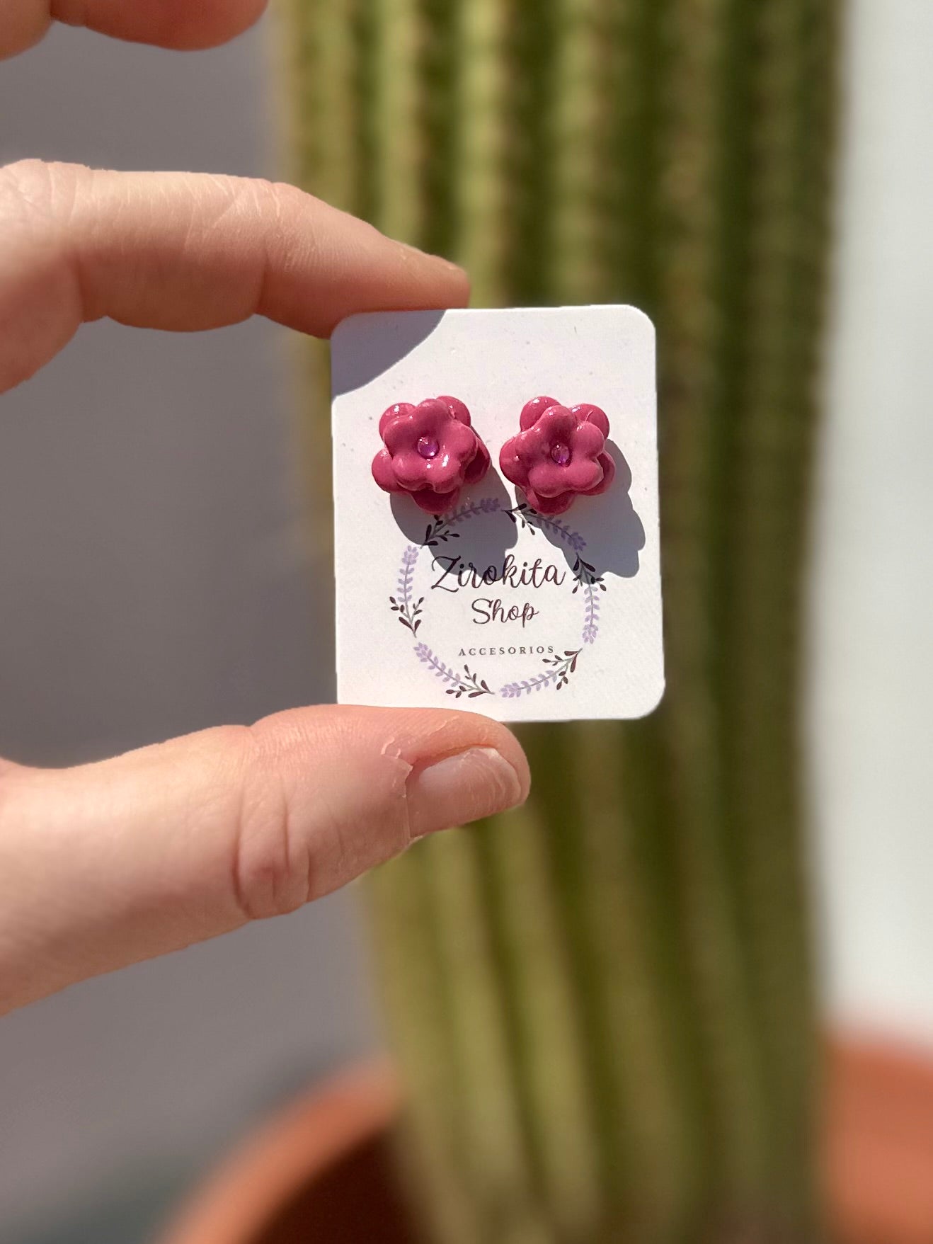 Pendientes pequeños de flores