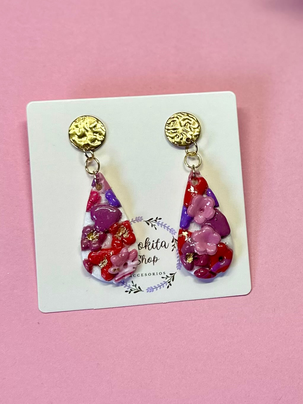 Pendientes en forma de gota San Valentín