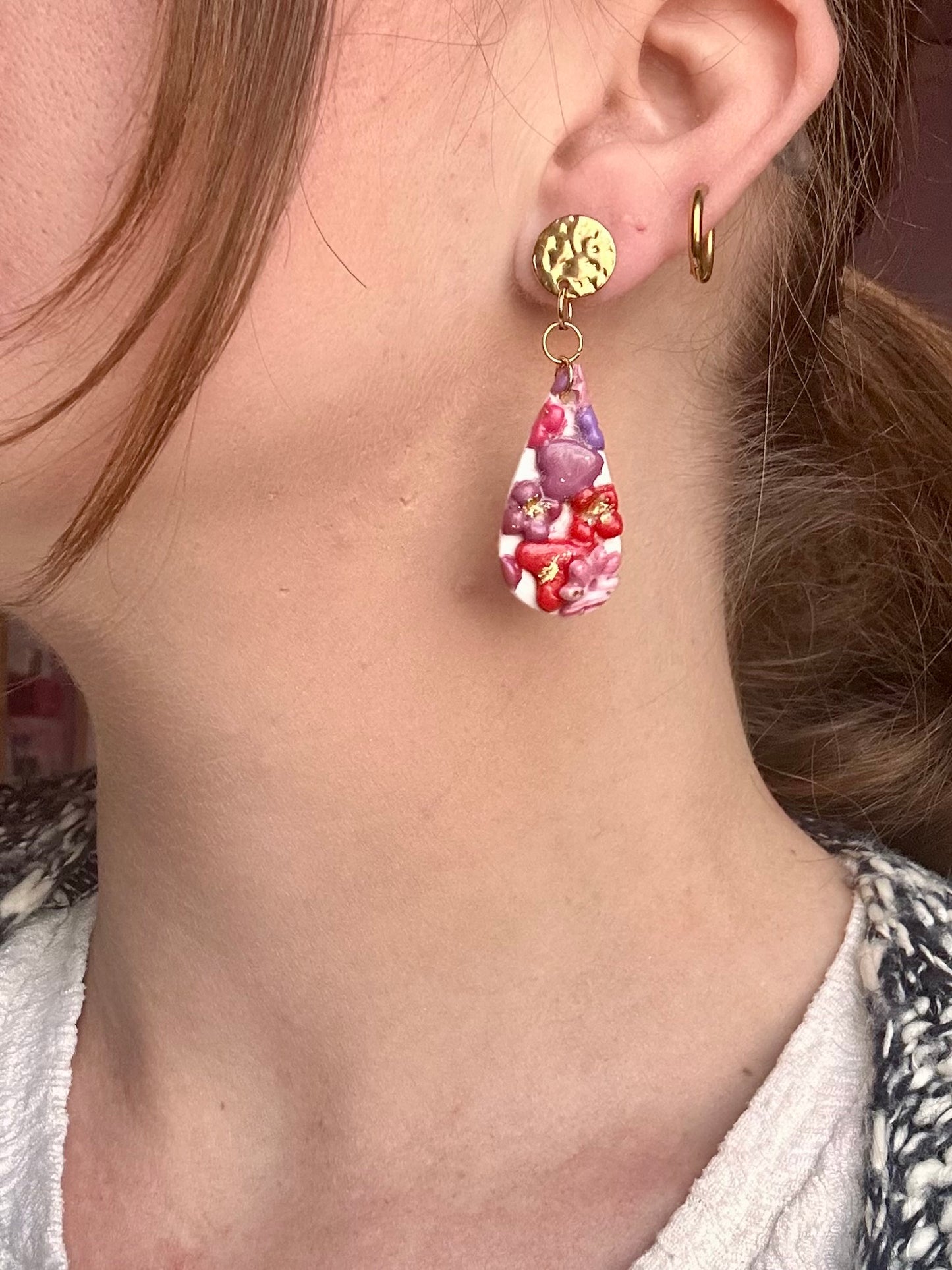 Pendientes en forma de gota San Valentín