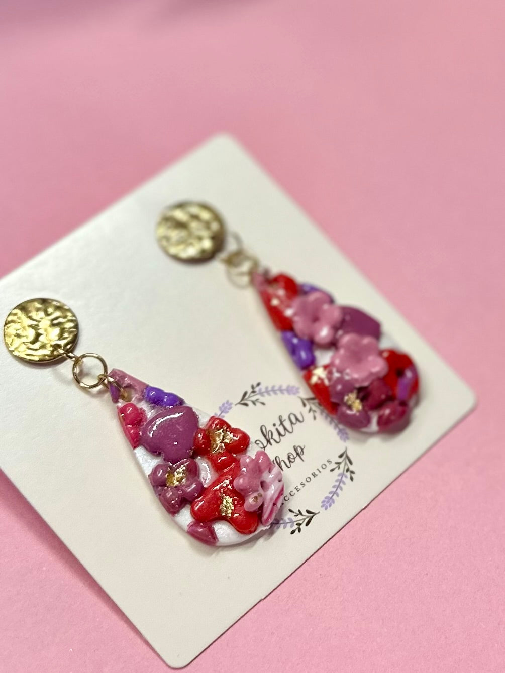 Pendientes en forma de gota San Valentín