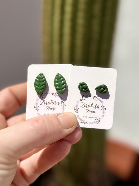 Pendientes de hojas pequeños