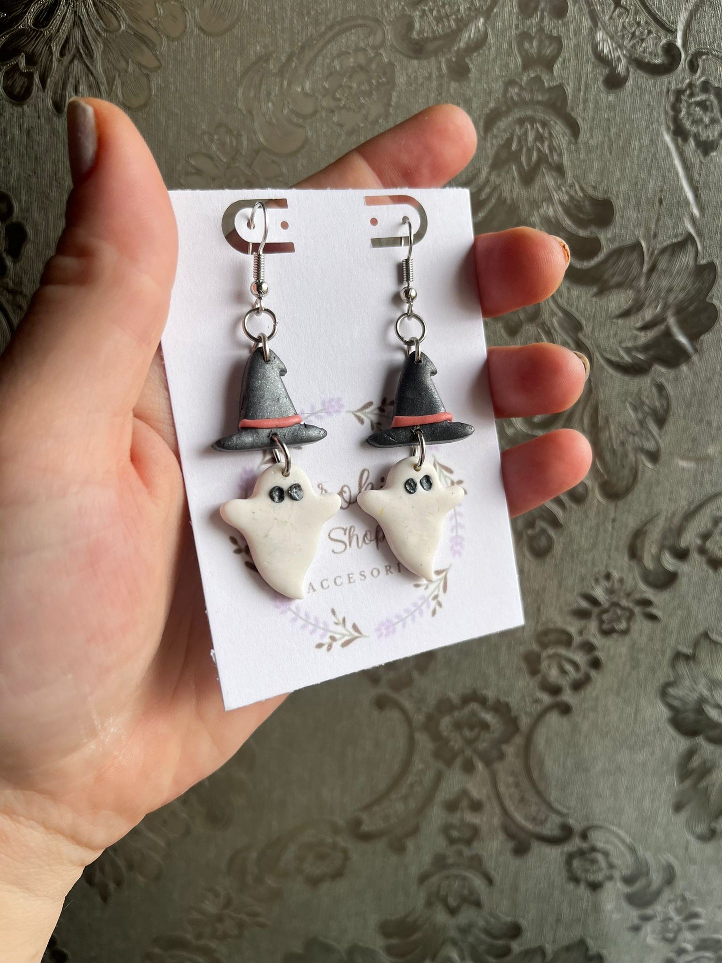 Lindos pendientes de fantasmas inspiración Halloween