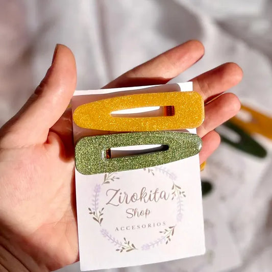 Clips accesorios del pelo de la colección suerte.